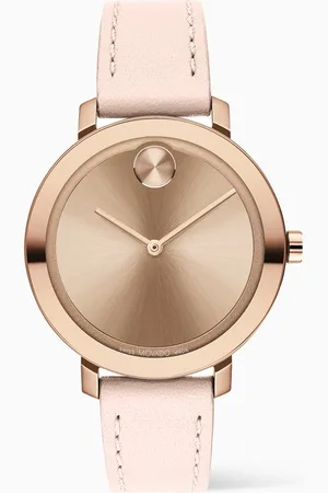Movado BOLD Evolution Quartz Stainless Steel & Leather Watch, 34mm