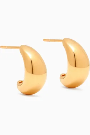 Missoma Savi Dome Small Hoop Earrings in 18kt Recycled -plated Vermeil