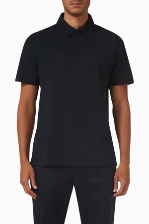 Vince Garment-dyed Polo Shirt in Cotton