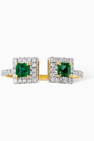 House of Meraki Fura Emerald & Diamond Ring in 18kt Gold