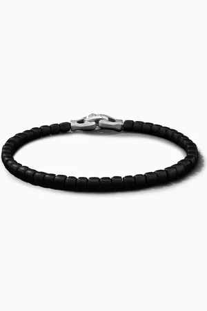 David Yurman Spiritual Beads Cushion Bracelet with Onyx in Sterling Silver