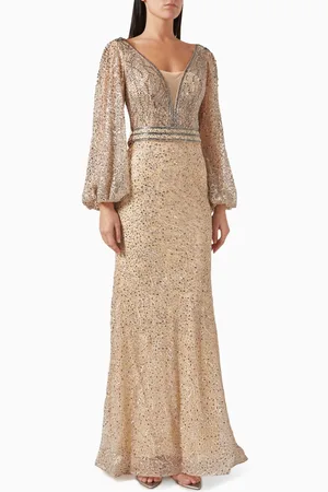 BASIX Bead-embellished Gown in Tulle