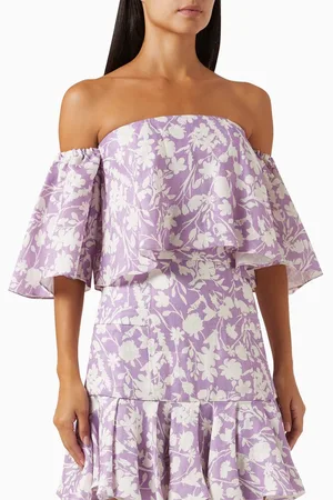 Bambah Arielle Off-Shoulder Top in Linen
