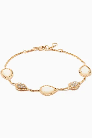 Boucheron Serpent Bohème Five Motifs Mother of Pearl Diamond Bracelet in 18kt Gold