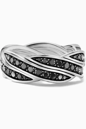 David Yurman Diamond DY Helios Band Ring in Sterling