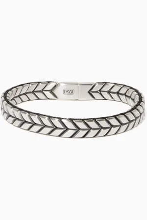 David Yurman Chevron Woven Sterling Silver Bracelet