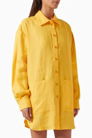 Bondi Born Delphi Oversized Shirt in Organic Linen