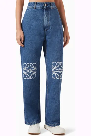 Loewe Anagram Baggy Jeans in Denim