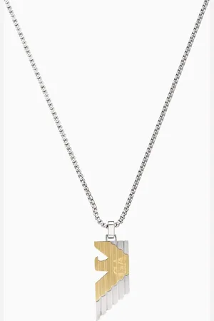 Emporio Armani Eagle Logo Necklace in Stainless Steel