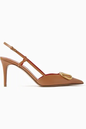 VALENTINO GARAVANI VLOGO Signature 80 Slingback Pumps in Calfskin