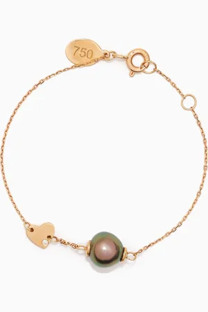 Robert Wan My First Pearl & Diamond Chain Bracelet