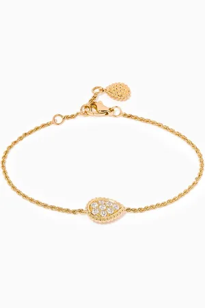 Boucheron Serpent Bohème Bracelet with Pavé Diamonds in 18kt Gold, S Motif