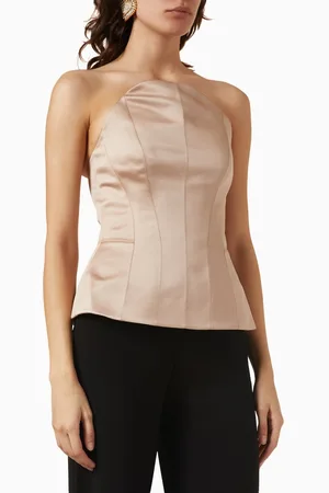 NAFSIKA SKOURTI Tima Top in Satin