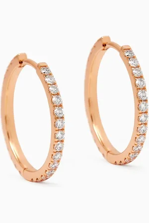 Fergus James Medium Diamond Hoop Earrings in 18kt