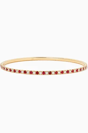 Fergus James Ruby & Diamond Bangle in 18kt Yellow Gold