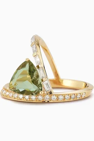 Mateo New York Amethyst & Diamond Y Ring in 14kt Gold