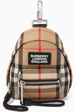 Burberry Backpack Charm in Vintage Check Bonded Cotton