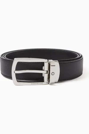 Montblanc Logo Buckled Belt in Leather, 30mm