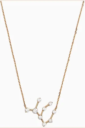 Fergus James Virgo (23 August - 22 September) Constellation Diamond Necklace in 18kt Yellow