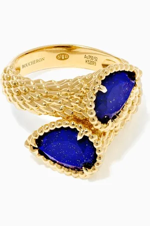 Boucheron Serpent Bohéme Toi et Moi Lapis Lazuli S Motifs Ring in 18kt Gold