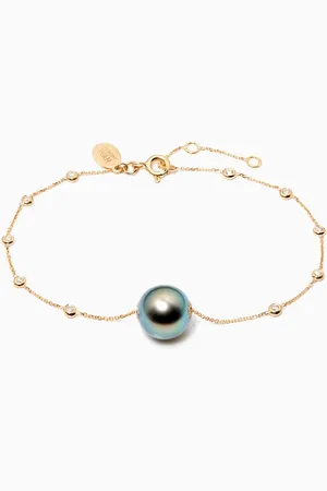 Robert Wan Links of Love Pearl & Diamond Bracelet in 18kt Gold