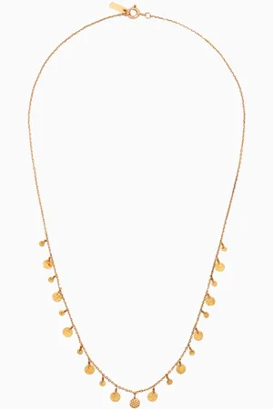 Dima Small Hammered Coin Necklace in 18kt Yellow