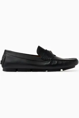 VERSACE Medusa Biggie Driver Shoes in Leather
