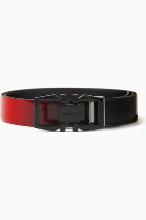 Salvatore Ferragamo Gancini Reversible Belt in Calf Leather
