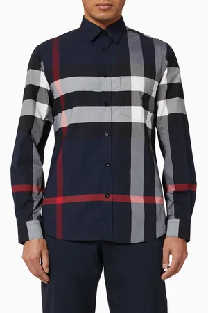 Burberry Check Stretch Cotton Poplin Shirt