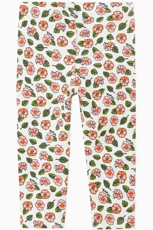 Kenzo All-over Floral Print Leggings in Cotton-blend