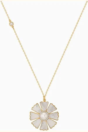 Damas Farfasha Sunkiss Diamond & Mother-of-Pearl Necklace in 18kt Gold