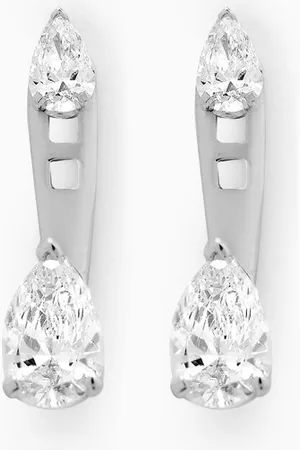 Fergus James Pear-shaped Diamond Slider Earrings in 18kt Gold