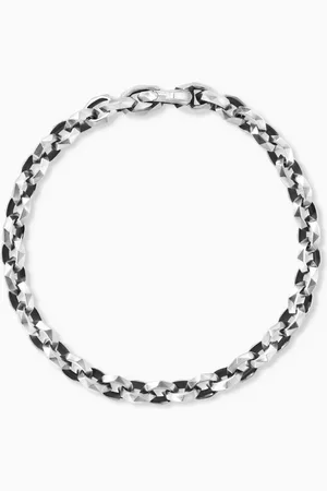 David Yurman Torqued Chain Link Bracelet in Sterling , 7mm