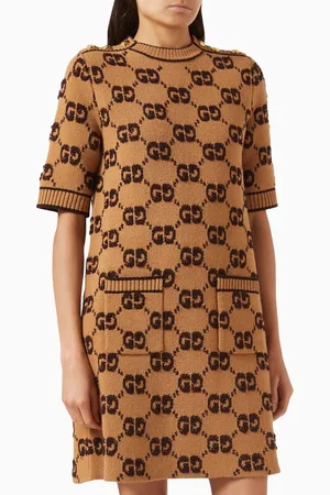 Gucci GG Jacquard Dress in Wool Bouclé