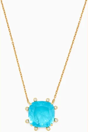 Dima Topaz & Diamonds Necklace in 18kt