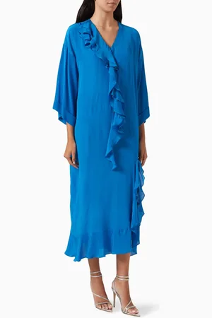 Twinkle Hanspal Oscar Frill Kaftan in Crepe