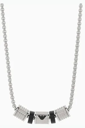 Emporio Armani EA Eagle Key Basics Necklace in Stainless Steel