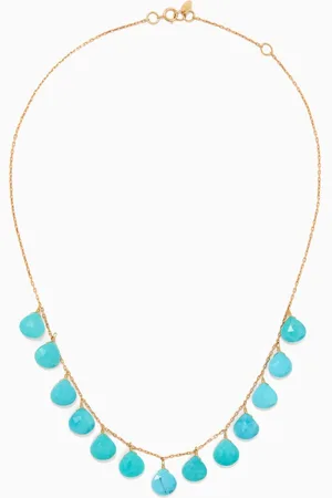 Dima Turquoise Drops Necklace in 18kt