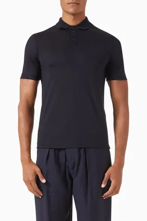 Giorgio Armani Short-Sleeved Polo Shirt in Wool