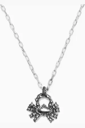 The Monotype Cancer Zodiac Pendant with Chain Necklace in Plating