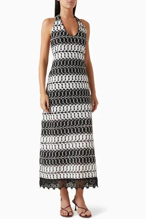 Waimari Belen Halterneck Maxi Dress in Guipure-fabric