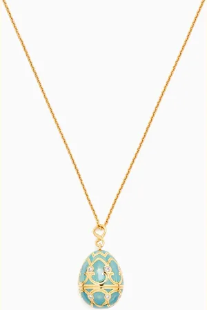 Faberge Heritage Diamond & Guilloché Egg Necklace in 18kt Gold