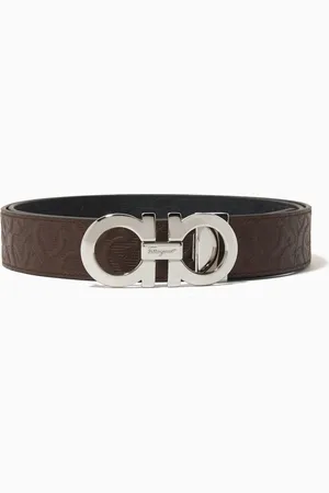 Salvatore Ferragamo Gancini Reversible Belt in Leather