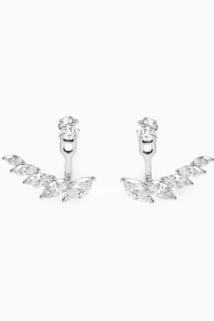 Fergus James Marquise Diamond Angel Wing Slider Earrings in 18kt Gold