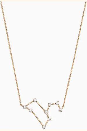 Fergus James Leo (23 July - 22 August) Constellation Diamond Necklace in 18kt Yellow