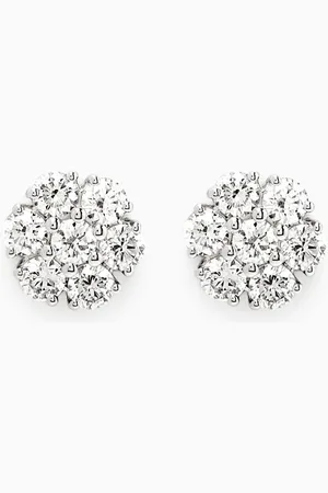 Fergus James Flower Diamond Stud Earrings in 18kt Gold