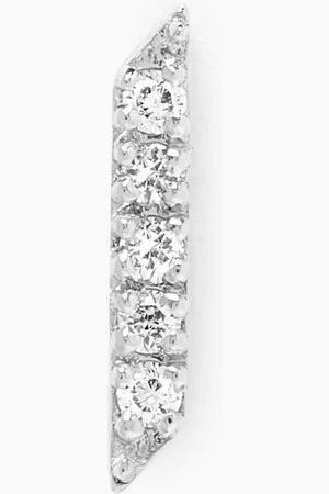 Fergus James Arabic Letter A ا Diamond Single Stud Earring in 18kt White Gold