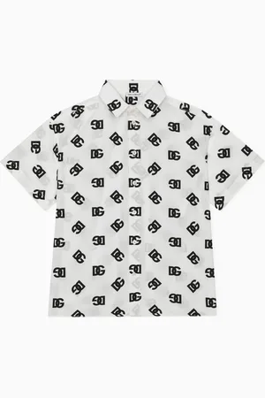 Dolce & Gabbana All-over Logo-print Oversized Shirt in Cotton-poplin