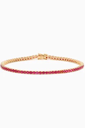 Fergus James Ruby Tennis Bracelet in 18kt Gold