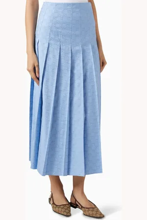 Gucci GG Supreme Oxford Skirt in Cotton
